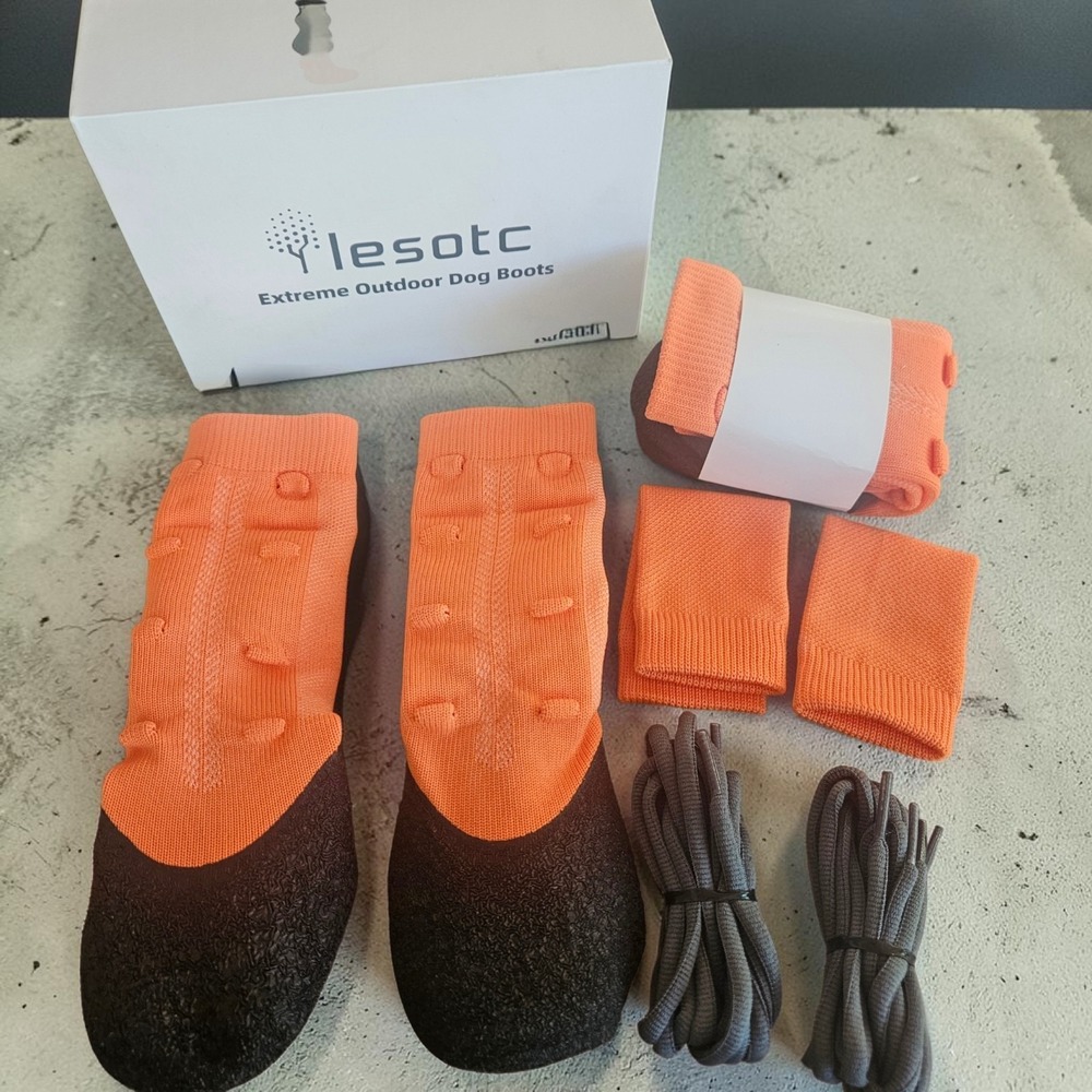lesotc Extreme Outdoor Dog Boots XXL Paw Protector Water Proof Anti-Slip Outdoor